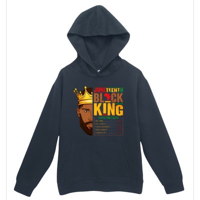 Juneteenth Black King Nutritional Facts Pride African Urban Pullover Hoodie