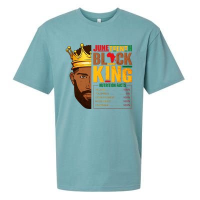 Juneteenth Black King Nutritional Facts Pride African Sueded Cloud Jersey T-Shirt