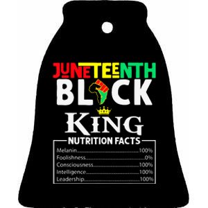 Juneteenth Black King Nutritional Facts Freedom Day Ceramic Bell Ornament