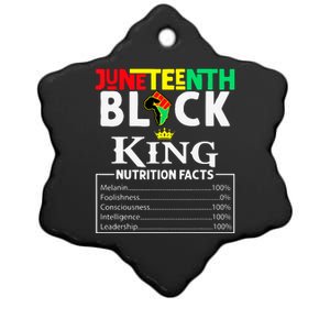 Juneteenth Black King Nutritional Facts Freedom Day Ceramic Star Ornament