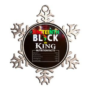 Juneteenth Black King Nutritional Facts Freedom Day Metallic Star Ornament