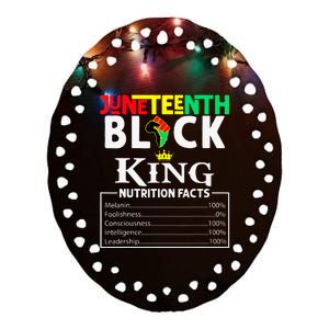 Juneteenth Black King Nutritional Facts Freedom Day Ceramic Oval Ornament