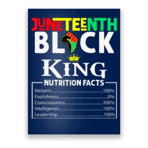 Juneteenth Black King Nutritional Facts Freedom Day Poster