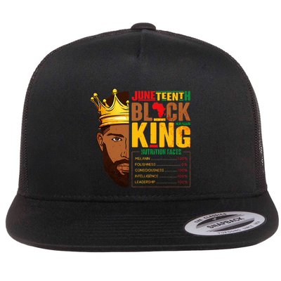 Juneteenth Black King Nutritional Facts Pride African Flatbill Hat