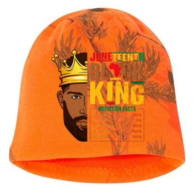 Juneteenth Black King Nutritional Facts Pride African Kati - Camo Knit Beanie