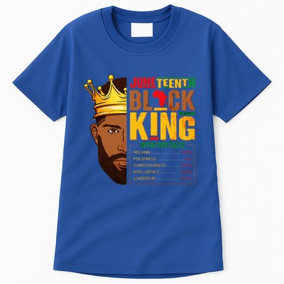 Juneteenth Black King Nutritional Facts Pride African Tall T-Shirt