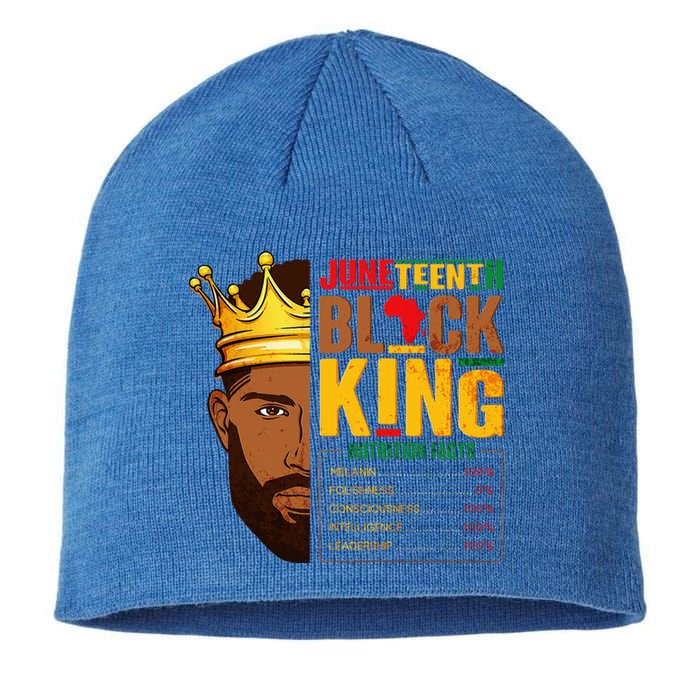 Juneteenth Black King Nutritional Facts Pride African Sustainable Beanie