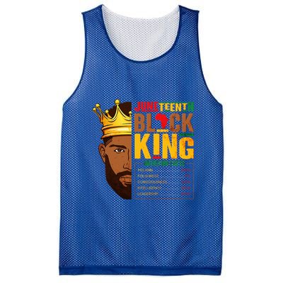 Juneteenth Black King Nutritional Facts Pride African Mesh Reversible Basketball Jersey Tank