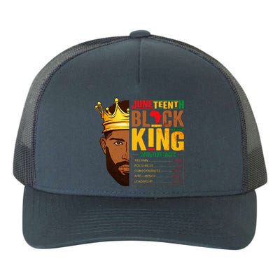 Juneteenth Black King Nutritional Facts Pride African Yupoong Adult 5-Panel Trucker Hat