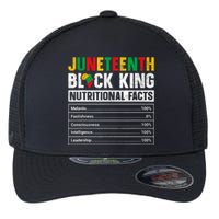 Juneteenth Black King Nutritional Facts Melanin Father Flexfit Unipanel Trucker Cap