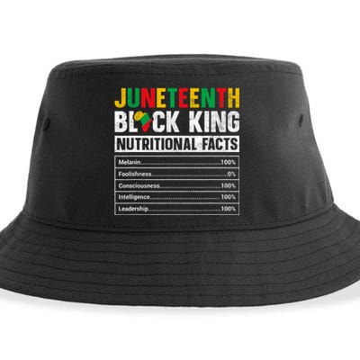 Juneteenth Black King Nutritional Facts Melanin Father Sustainable Bucket Hat