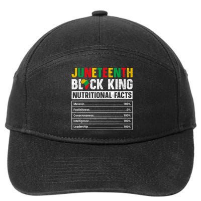 Juneteenth Black King Nutritional Facts Melanin Father 7-Panel Snapback Hat