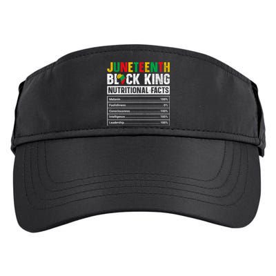 Juneteenth Black King Nutritional Facts Melanin Father Adult Drive Performance Visor