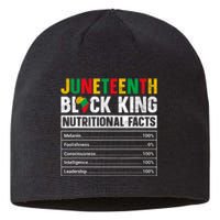 Juneteenth Black King Nutritional Facts Melanin Father Sustainable Beanie