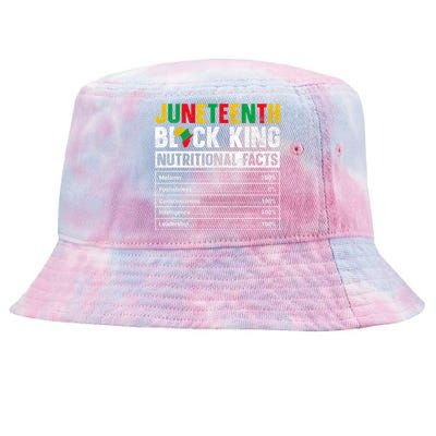 Juneteenth Black King Nutritional Facts Melanin Father Tie-Dyed Bucket Hat