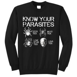 Joe Biden Know Your Parasites Deer Tick Wood Tick Lone Star Tick Luna Tick Sweatshirt