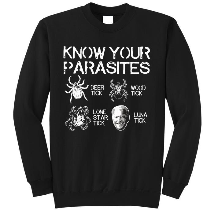 Joe Biden Know Your Parasites Deer Tick Wood Tick Lone Star Tick Luna Tick Sweatshirt