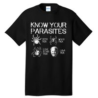 Joe Biden Know Your Parasites Deer Tick Wood Tick Lone Star Tick Luna Tick Tall T-Shirt