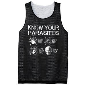 Joe Biden Know Your Parasites Deer Tick Wood Tick Lone Star Tick Luna Tick Mesh Reversible Basketball Jersey Tank