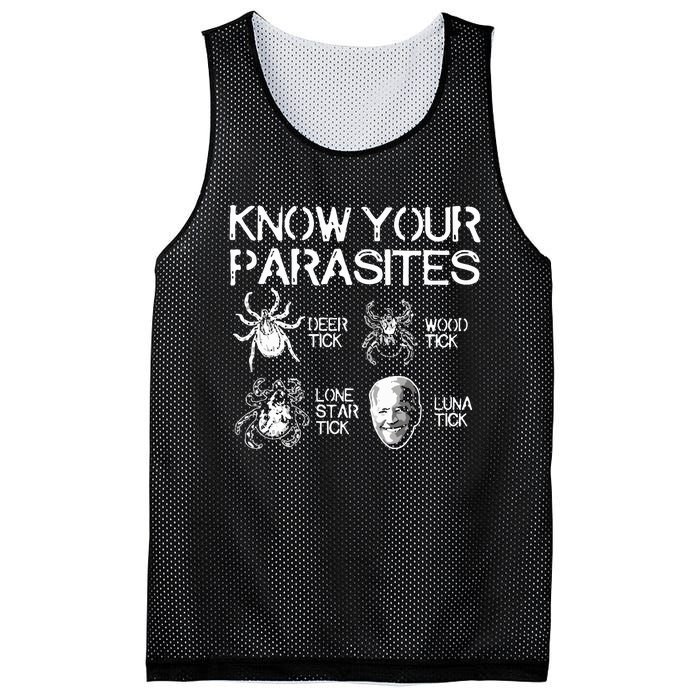 Joe Biden Know Your Parasites Deer Tick Wood Tick Lone Star Tick Luna Tick Mesh Reversible Basketball Jersey Tank