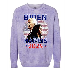 Joe Biden Kamala Harris Democrat Campaign 2024 Colorblast Crewneck Sweatshirt