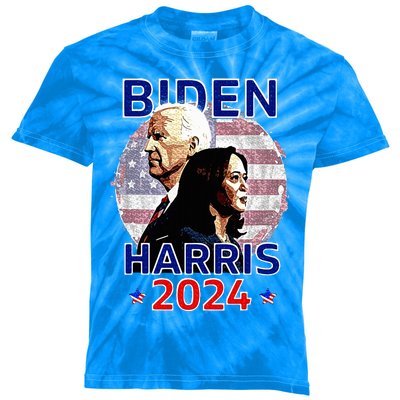 Joe Biden Kamala Harris Democrat Campaign 2024 Kids Tie-Dye T-Shirt