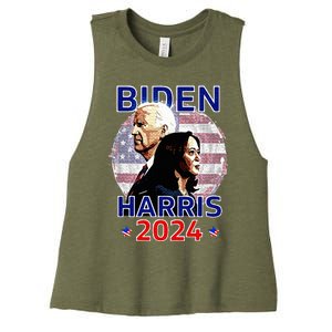 Joe Biden Kamala Harris Democrat Campaign 2024 Women's Racerback Cropped Tank