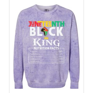 Juneteenth Black King Nutritional Facts Freedom Day Black History Month Dream Colorblast Crewneck Sweatshirt