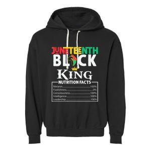 Juneteenth Black King Nutritional Facts Freedom Day Black History Month Dream Garment-Dyed Fleece Hoodie