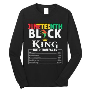 Juneteenth Black King Nutritional Facts Freedom Day Black History Month Dream Long Sleeve Shirt