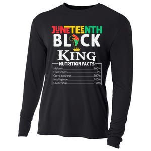 Juneteenth Black King Nutritional Facts Freedom Day Black History Month Dream Cooling Performance Long Sleeve Crew