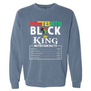 Juneteenth Black King Nutritional Facts Freedom Day Black History Month Dream Garment-Dyed Sweatshirt