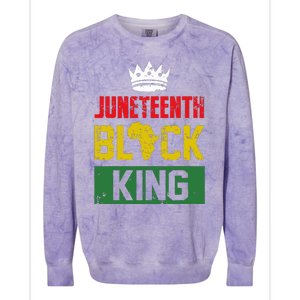 Juneteenth Black King Nutritional Facts Boy Juneteenth Colorblast Crewneck Sweatshirt