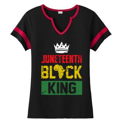 Juneteenth Black King Nutritional Facts Boy Juneteenth Ladies Halftime Notch Neck Tee