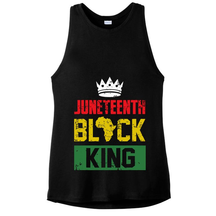 Juneteenth Black King Nutritional Facts Boy Juneteenth Ladies PosiCharge Tri-Blend Wicking Tank