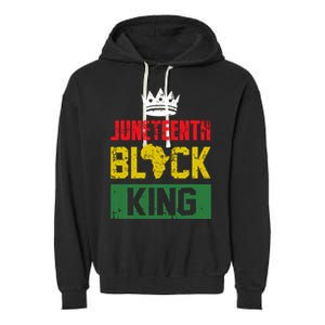 Juneteenth Black King Nutritional Facts Boy Juneteenth Garment-Dyed Fleece Hoodie