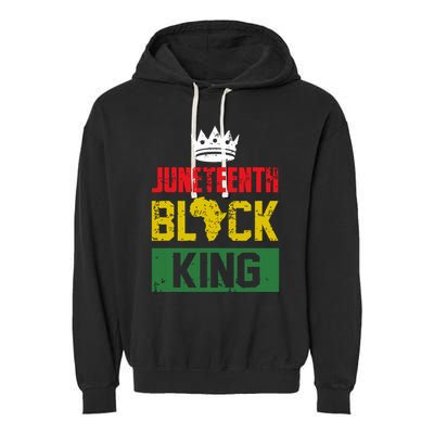 Juneteenth Black King Nutritional Facts Boy Juneteenth Garment-Dyed Fleece Hoodie
