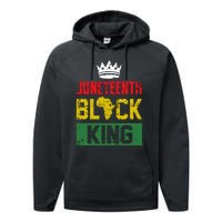 Juneteenth Black King Nutritional Facts Boy Juneteenth Performance Fleece Hoodie