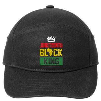 Juneteenth Black King Nutritional Facts Boy Juneteenth 7-Panel Snapback Hat