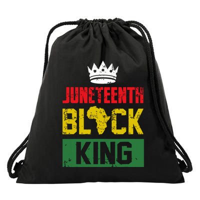 Juneteenth Black King Nutritional Facts Boy Juneteenth Drawstring Bag