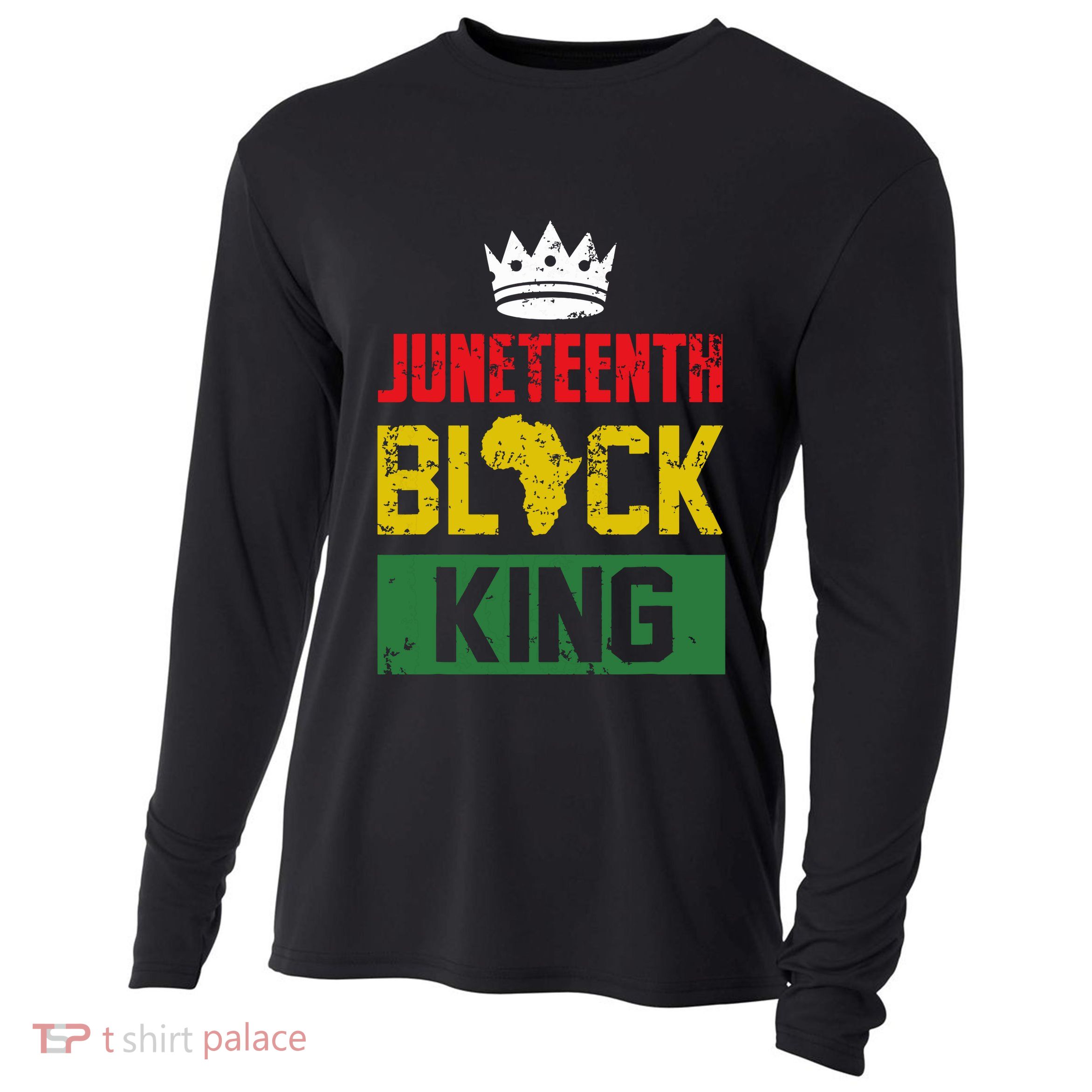 Juneteenth Black King Nutritional Facts Boy Juneteenth Cooling Performance Long Sleeve Crew