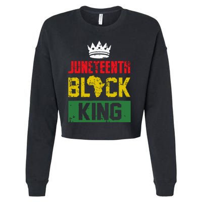 Juneteenth Black King Nutritional Facts Boy Juneteenth Cropped Pullover Crew