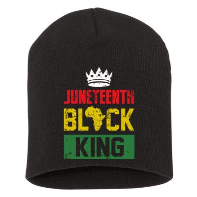 Juneteenth Black King Nutritional Facts Boy Juneteenth Short Acrylic Beanie