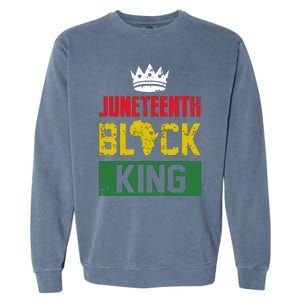 Juneteenth Black King Nutritional Facts Boy Juneteenth Garment-Dyed Sweatshirt