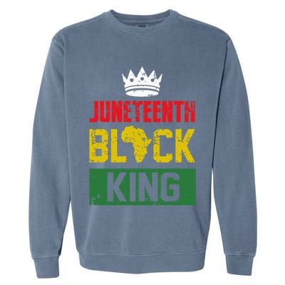 Juneteenth Black King Nutritional Facts Boy Juneteenth Garment-Dyed Sweatshirt
