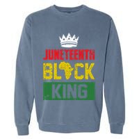 Juneteenth Black King Nutritional Facts Boy Juneteenth Garment-Dyed Sweatshirt