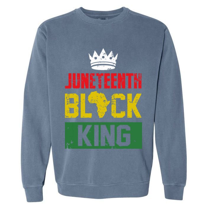 Juneteenth Black King Nutritional Facts Boy Juneteenth Garment-Dyed Sweatshirt
