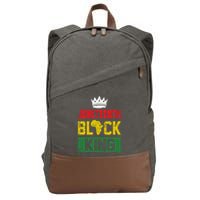 Juneteenth Black King Nutritional Facts Boy Juneteenth Cotton Canvas Backpack