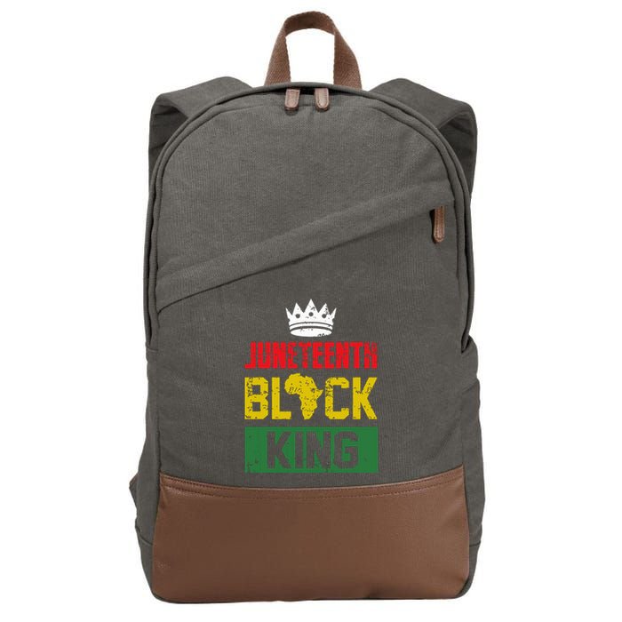 Juneteenth Black King Nutritional Facts Boy Juneteenth Cotton Canvas Backpack