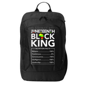 Juneteenth Black King Nutritional Facts Melanin Father City Backpack